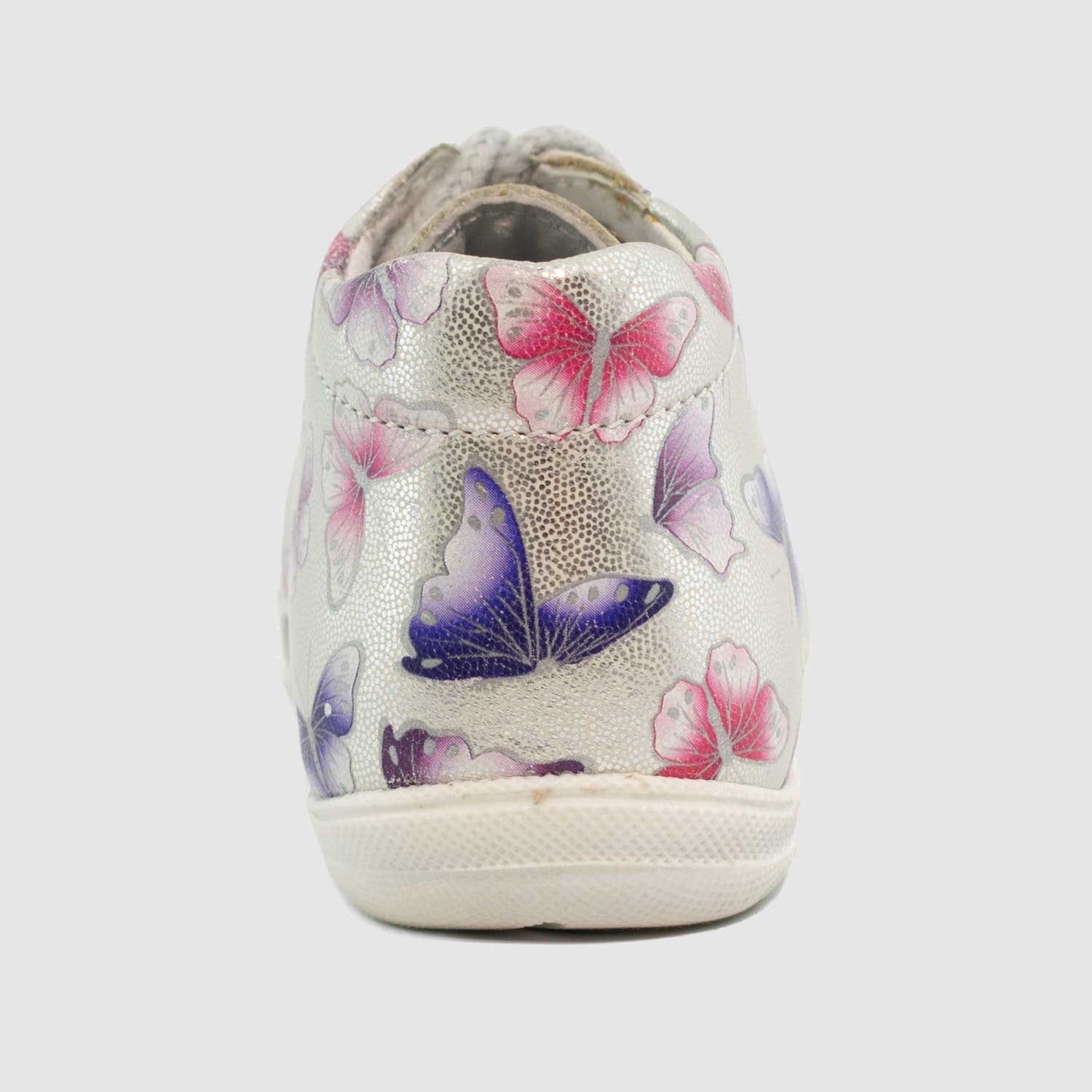 Chaussure-Enfant-Bellamy-RAMBA-Argent-Imprime-Papillons-Couleur-Bottillon-Back