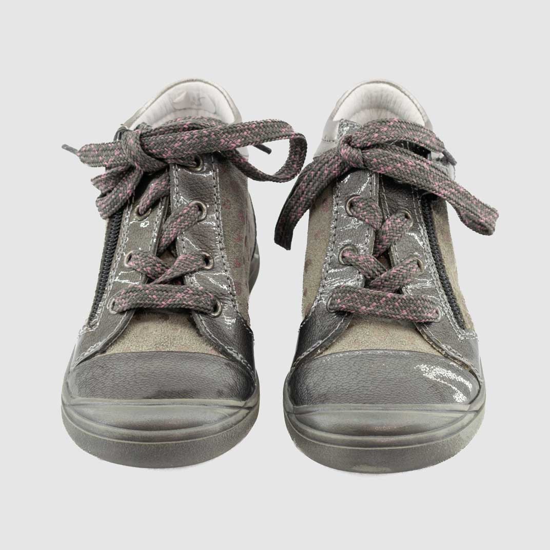 Chaussure-Enfant-Bellamy-VANDA-Gris-Cuir-Imprime-Bottillon-up