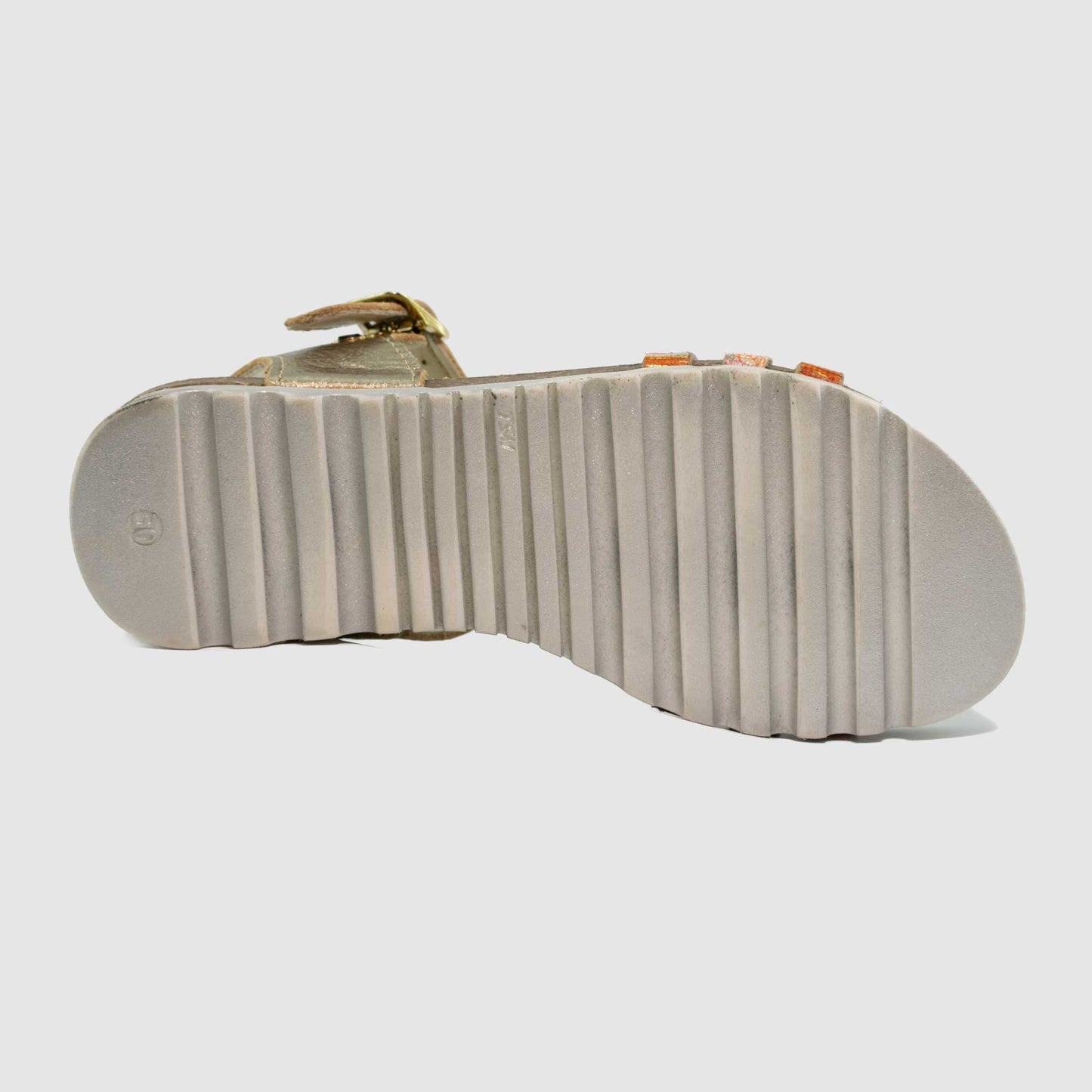 Chaussure-Enfant-Bopy-ENORA-Orange-Or-Cuir-Nu-Pied-Under