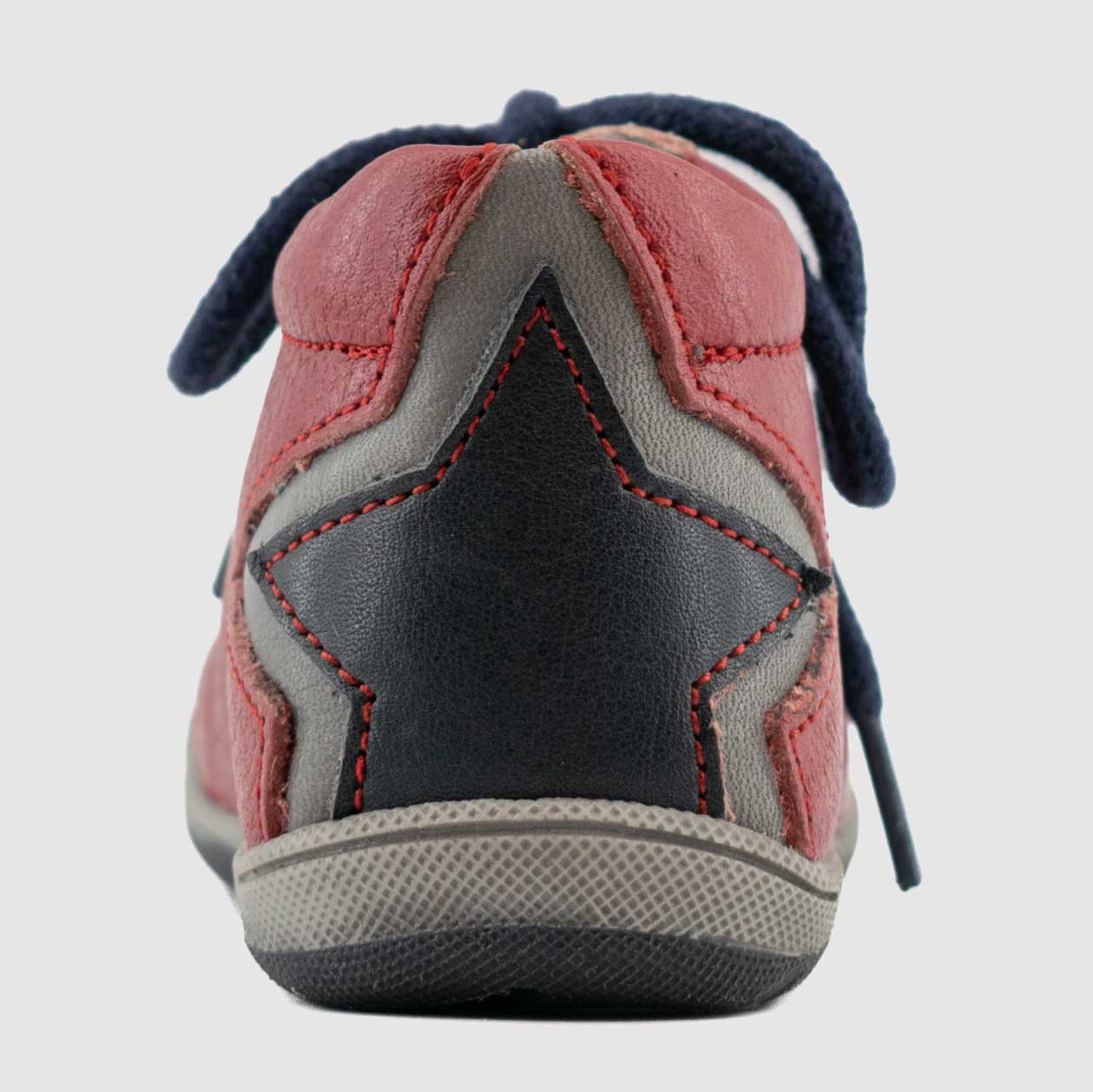 Chaussure-Enfant-Garcon-Bellamy-AKI-Rouge-Cuir-Bottillon-Back