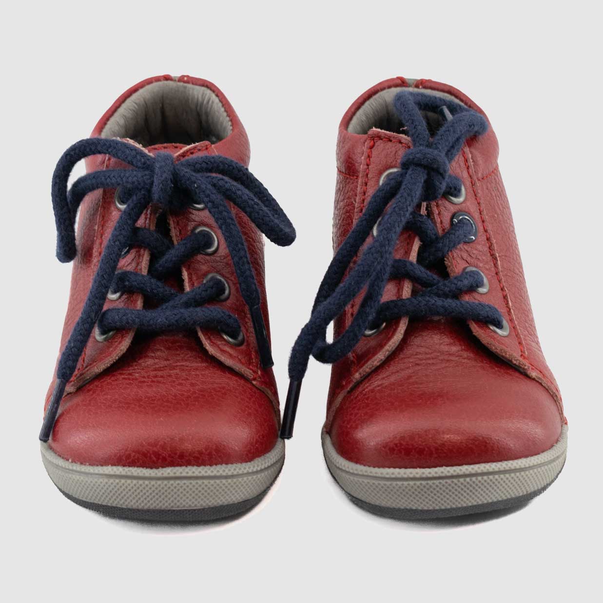 Chaussure-Enfant-Garcon-Bellamy-AKI-Rouge-Cuir-Bottillon-Up