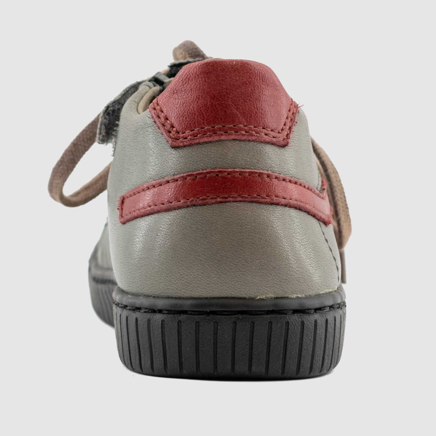 Chaussure-Enfant-Garcon-Little-Mary-FUTSAL-Gris-Rouge-Cuir-Bottillon-Back