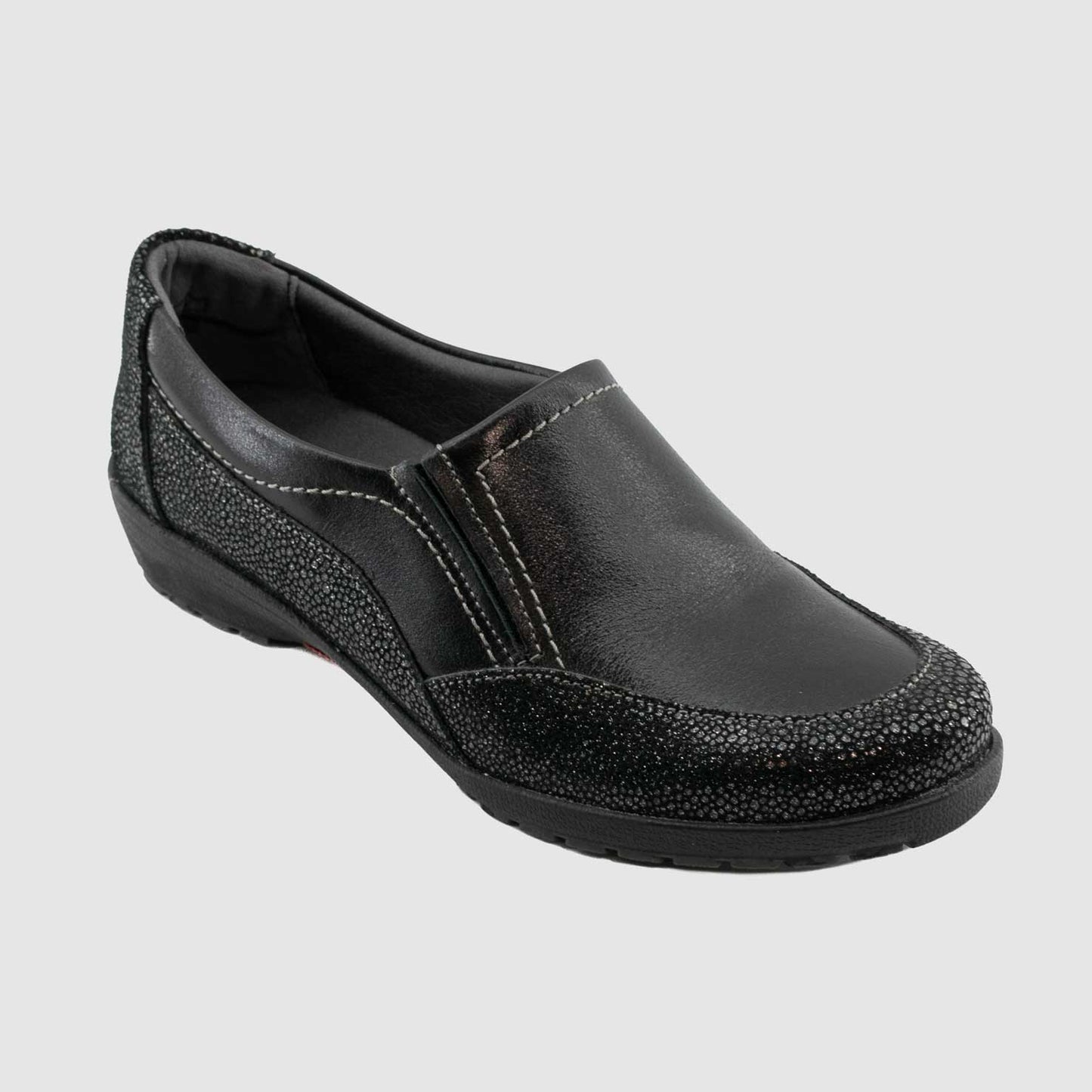 Chaussure-Femme-ACB-DIZY-Noir-Cuir-Imprime-Sport