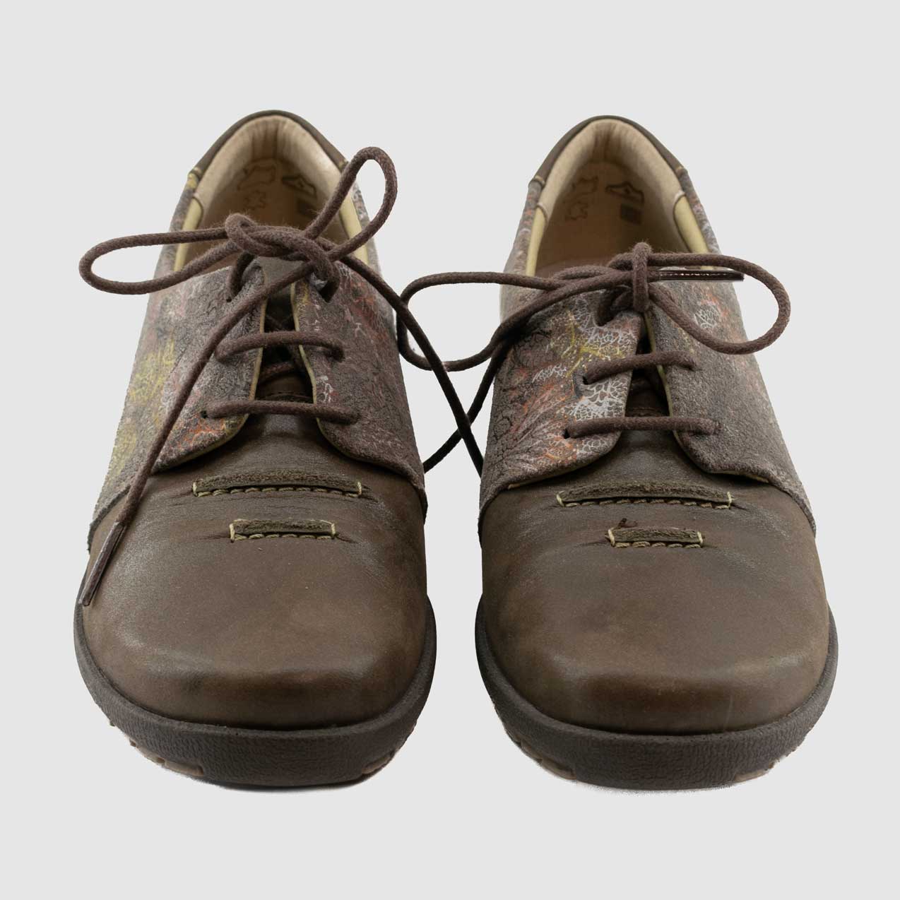 Chaussure-Femme-ACB-ELEONORE-Marron-Bicolore-Cuir-Imprime-Sport-Up
