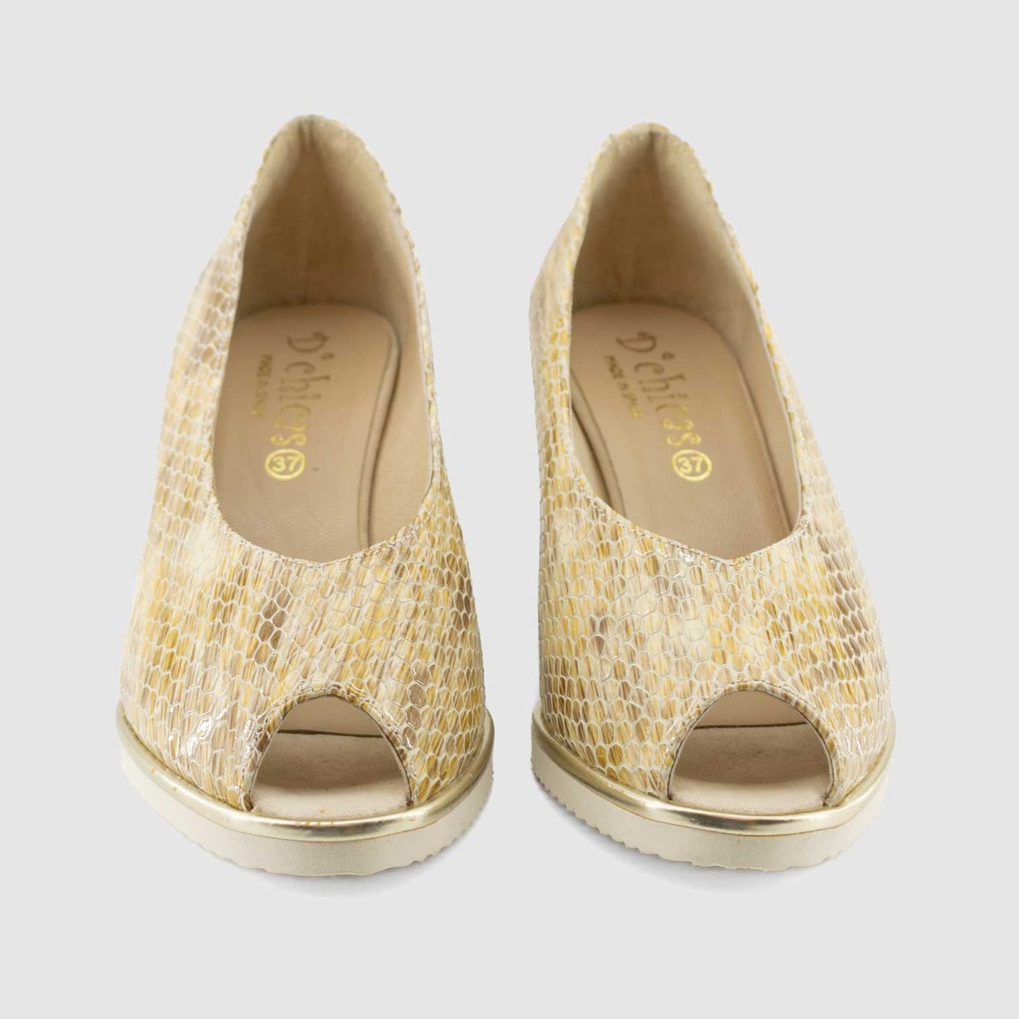 Chaussure-Femme-Dchicas-BAMBA-Beige-Cuir-Croco-Ballerine-Up