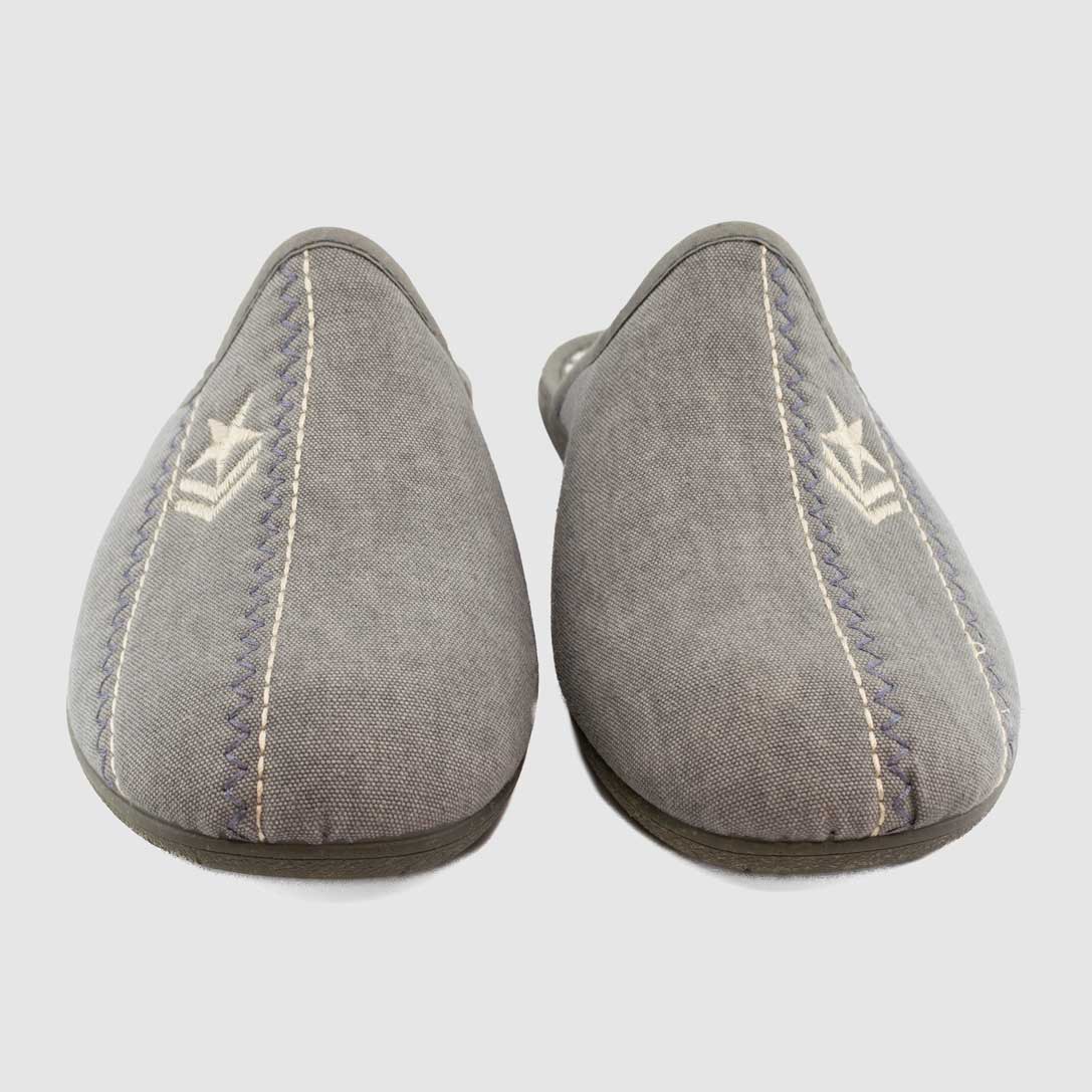 Chaussure-Femme-Fevi-CYPRES-Gris-Toile-Pantoufle-Up