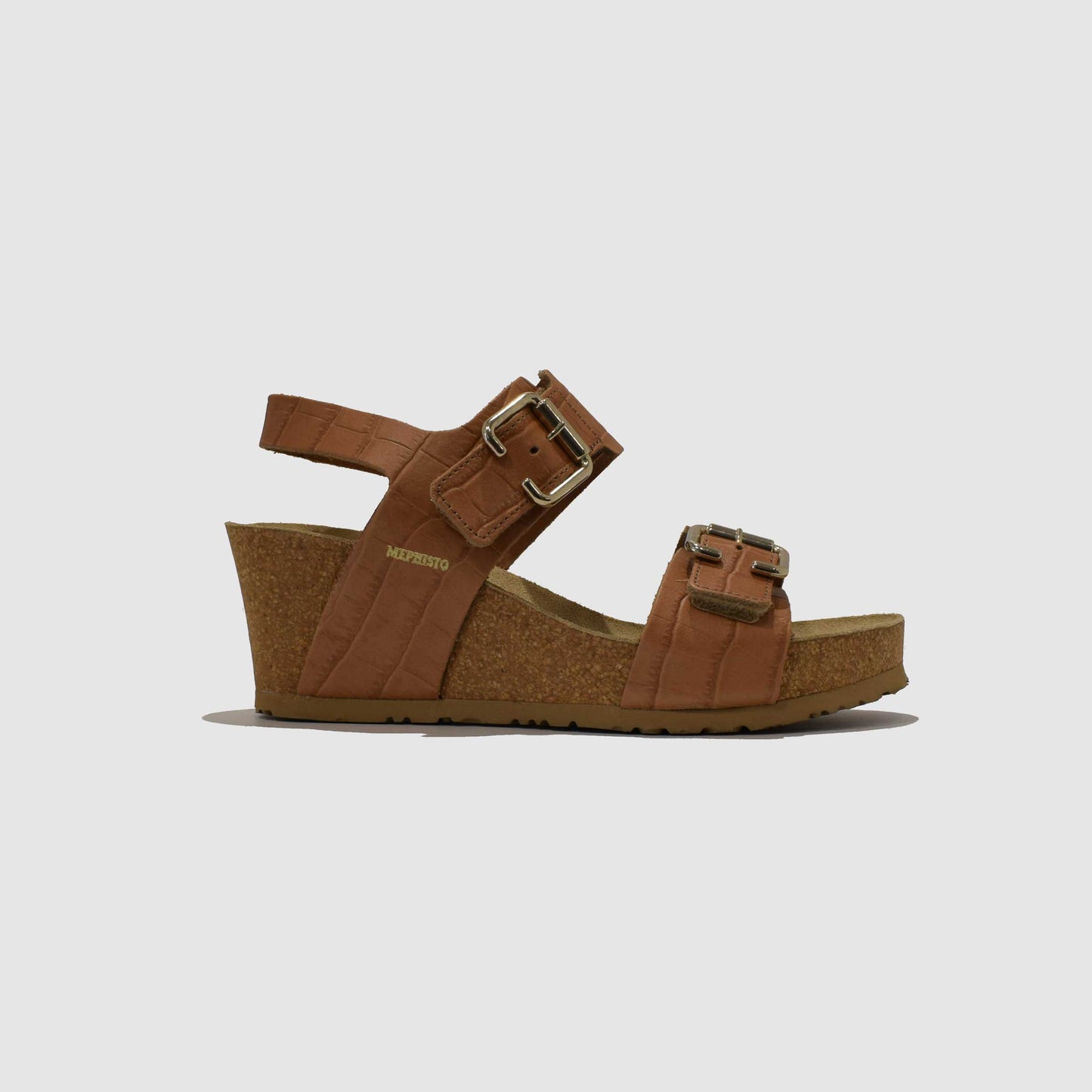 Chaussure-Femme-Mephisto-LISSANDRA-Camel-Cuir-Imitation-Crocodile-Nu-Pied-Side