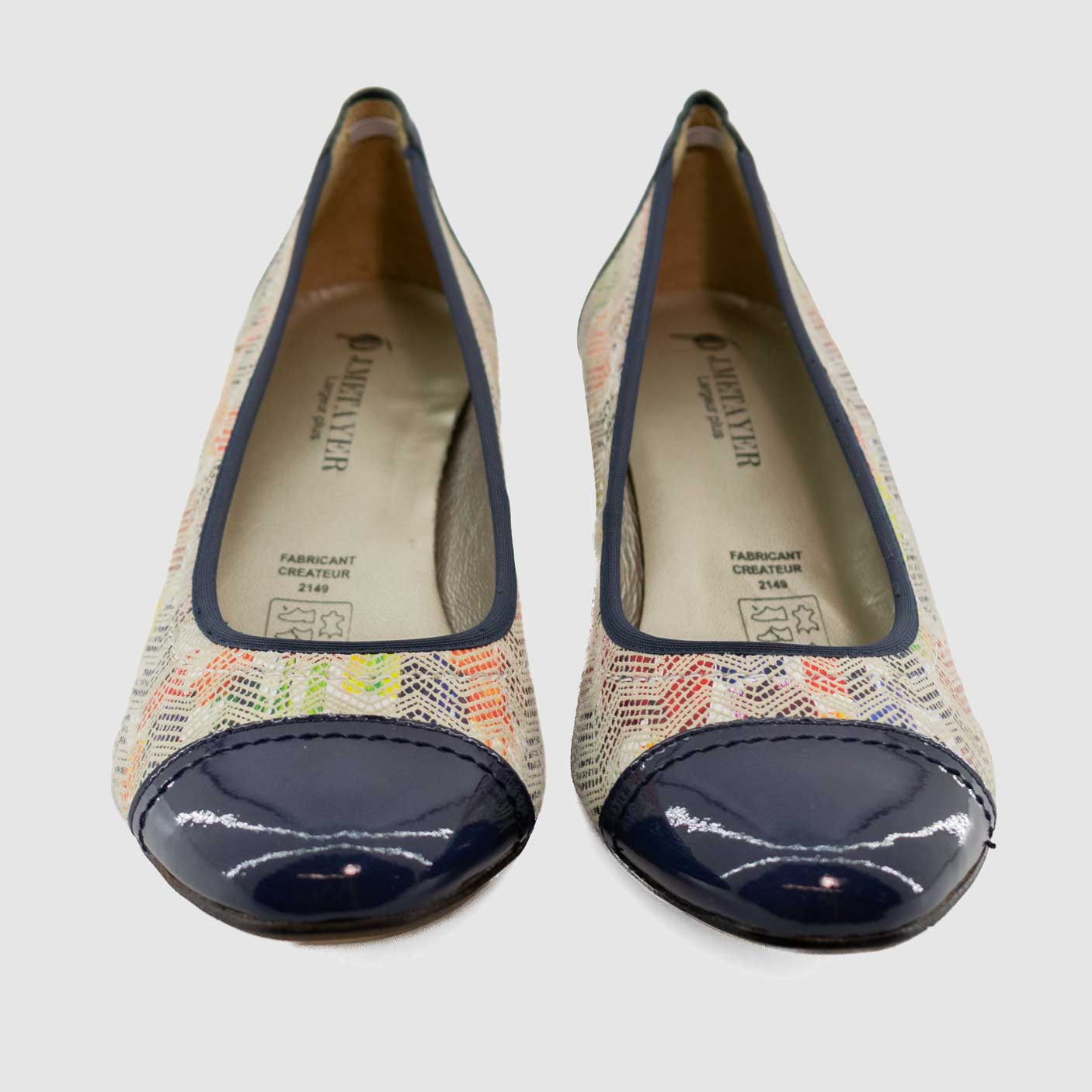 Chaussure-Femme-Metayer-WAFABE-Marine-Multi-Couleur-Cuir-Vernis-Trotteur-Up