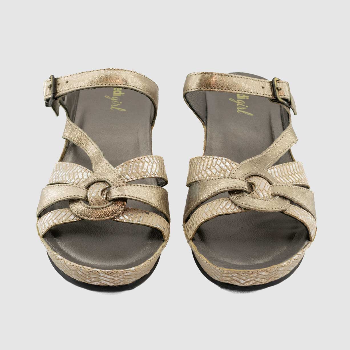 Chaussure-Femme-Pedi-Girl-SACI-Beige-Bronze-Cuir-Imprime-Mule-Up