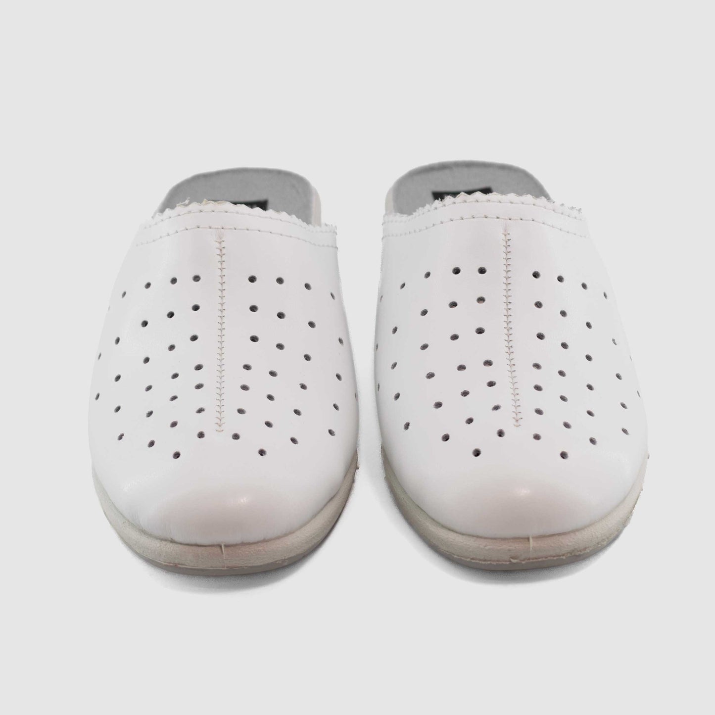 Chaussure-Femme-Sodopac-SONIA-Blanc-Cuir-Pantoufle-Up