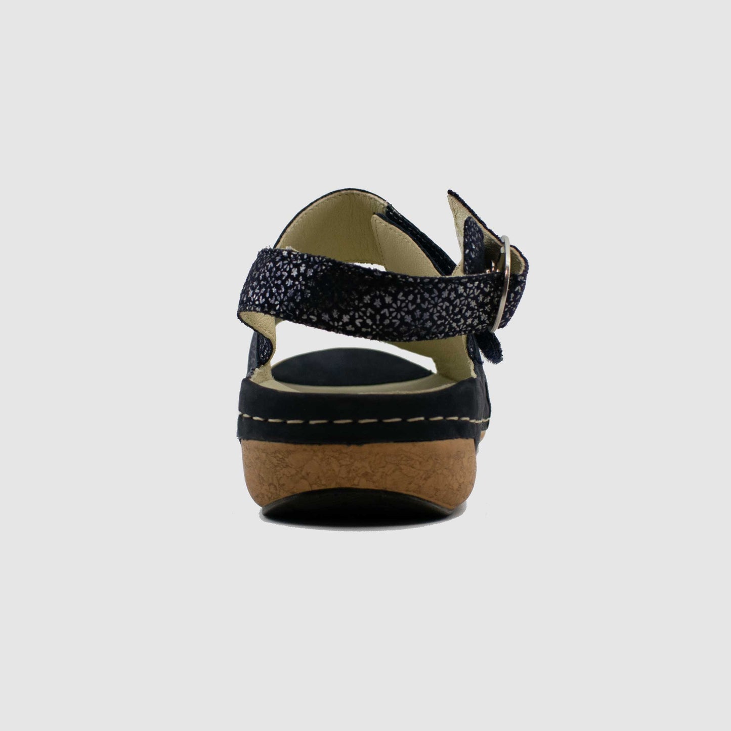 Chaussure-Femme-Waldlaufer-OMEY-Marine-Cuir-Imprime-Nu-Pied-Back