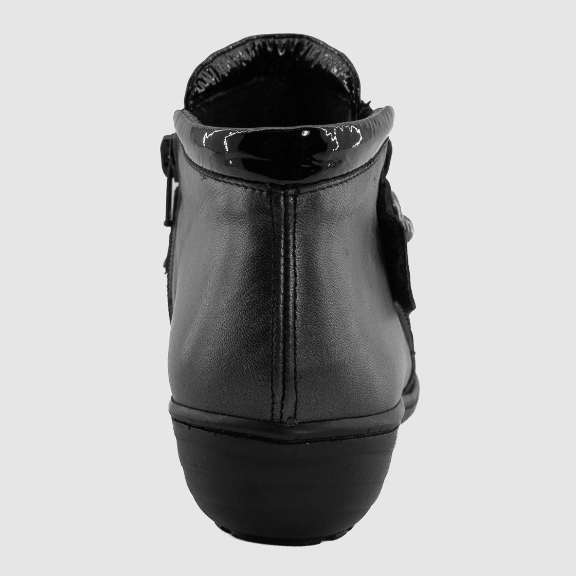 Chaussure-Femme-colonnier-istadon-noir-cuir-nacre-bottillon-Back