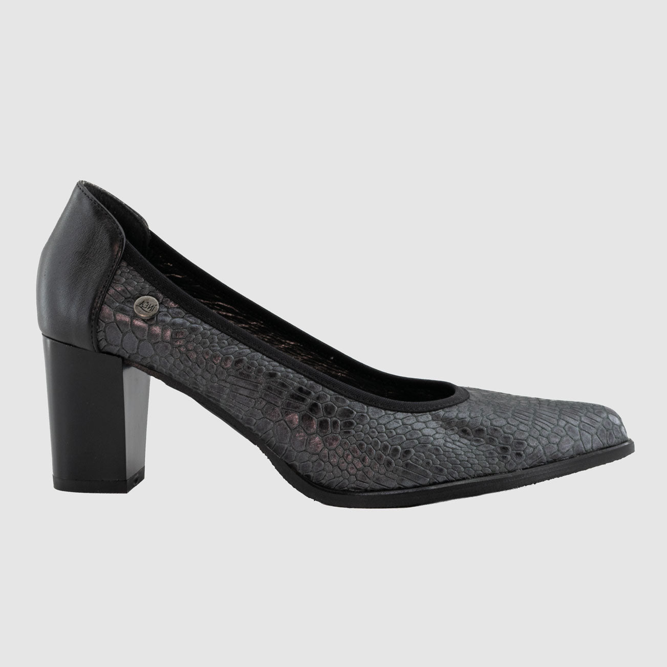 Chaussure-Femme-gep-loft-gris-noir-cuir-lezard-escarpin-Side