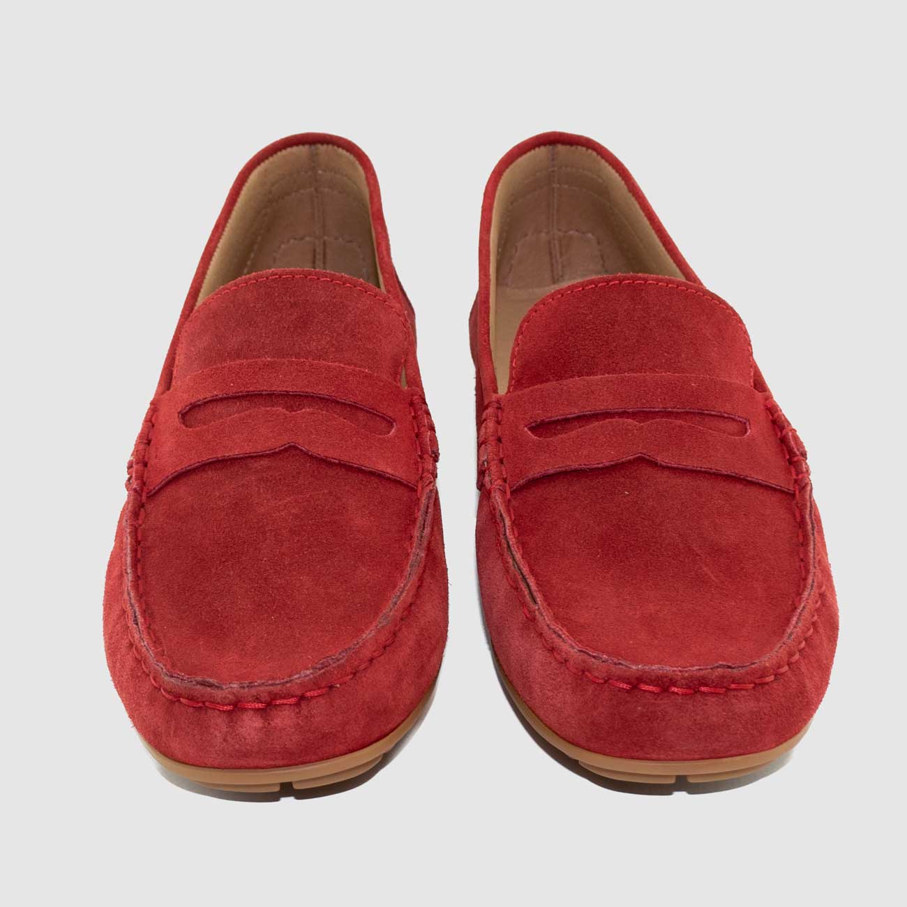 Chaussure-Homme-Colonnier-ARMAND-Rouge-Nubuck-Mocassin-Up