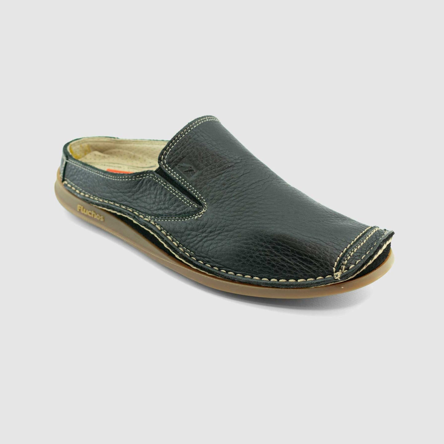 Chaussure-Homme-Fluchos-CIRSE-Noir-Cuir-Mule
