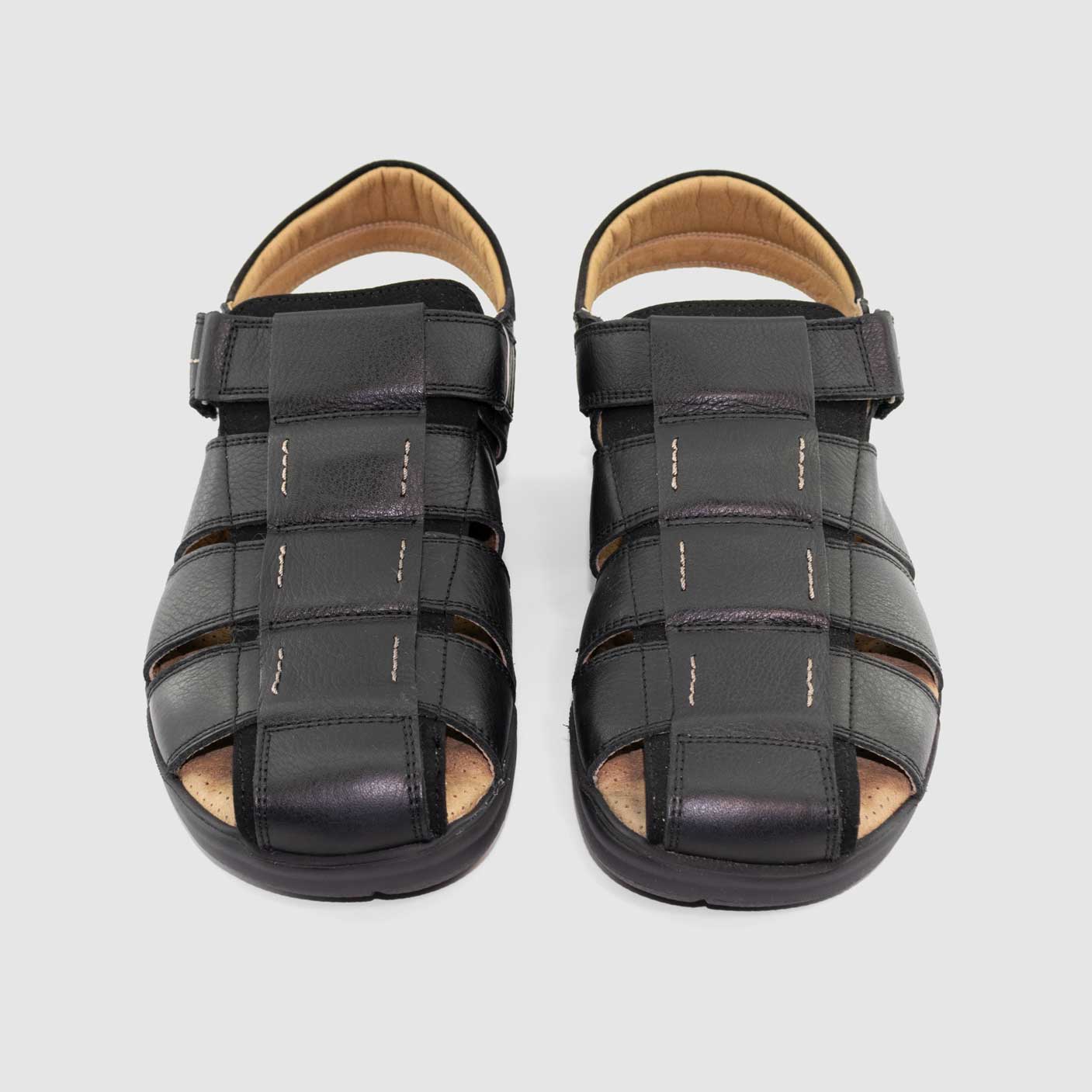Chaussure-Homme-Mephisto-GERANIUM-Noir-Cuir-Nu-Pied-Up