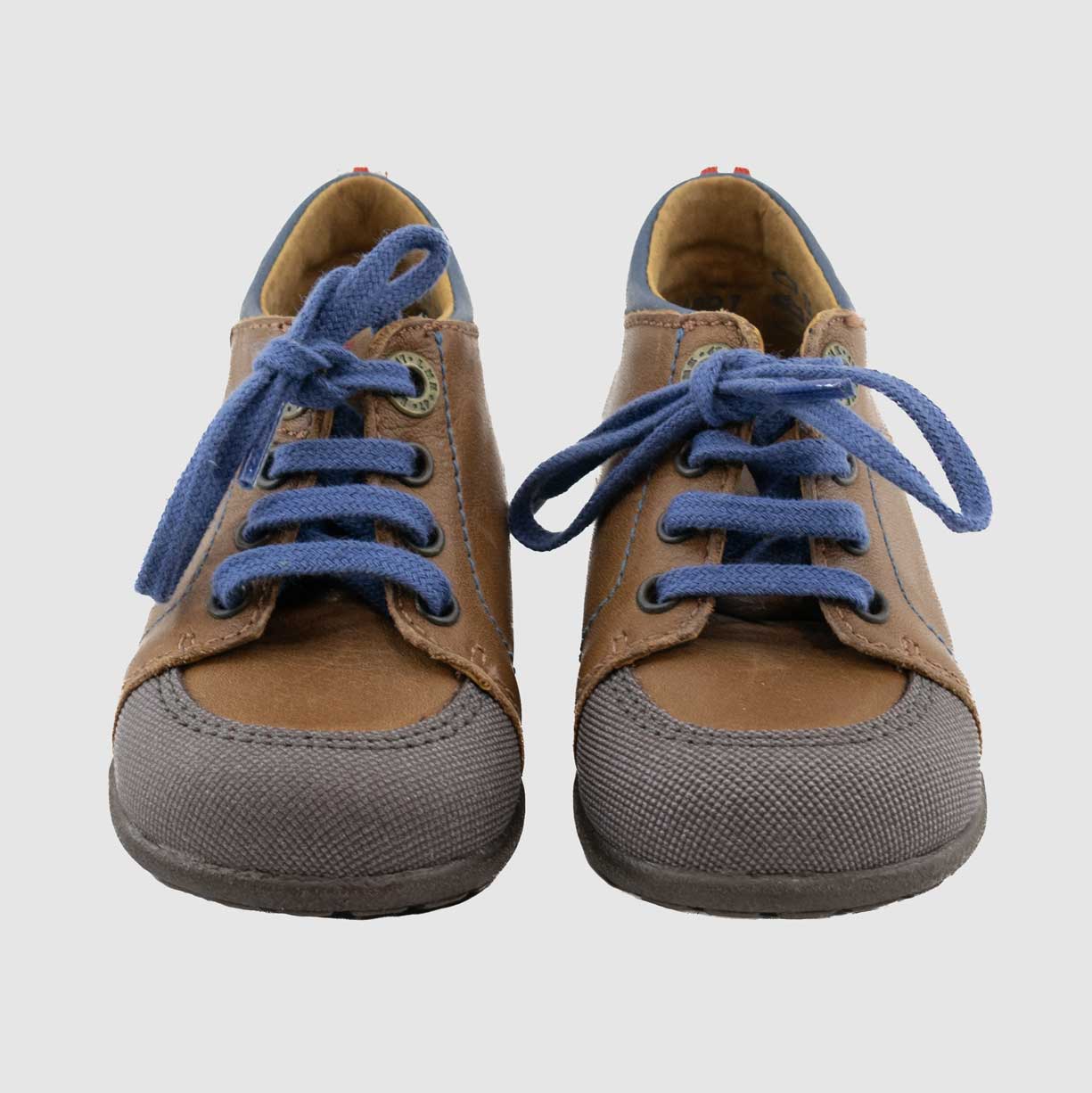 Chaussure enfant garçon Bellamy JEREMY Marron Marine Cuir Bottillon up