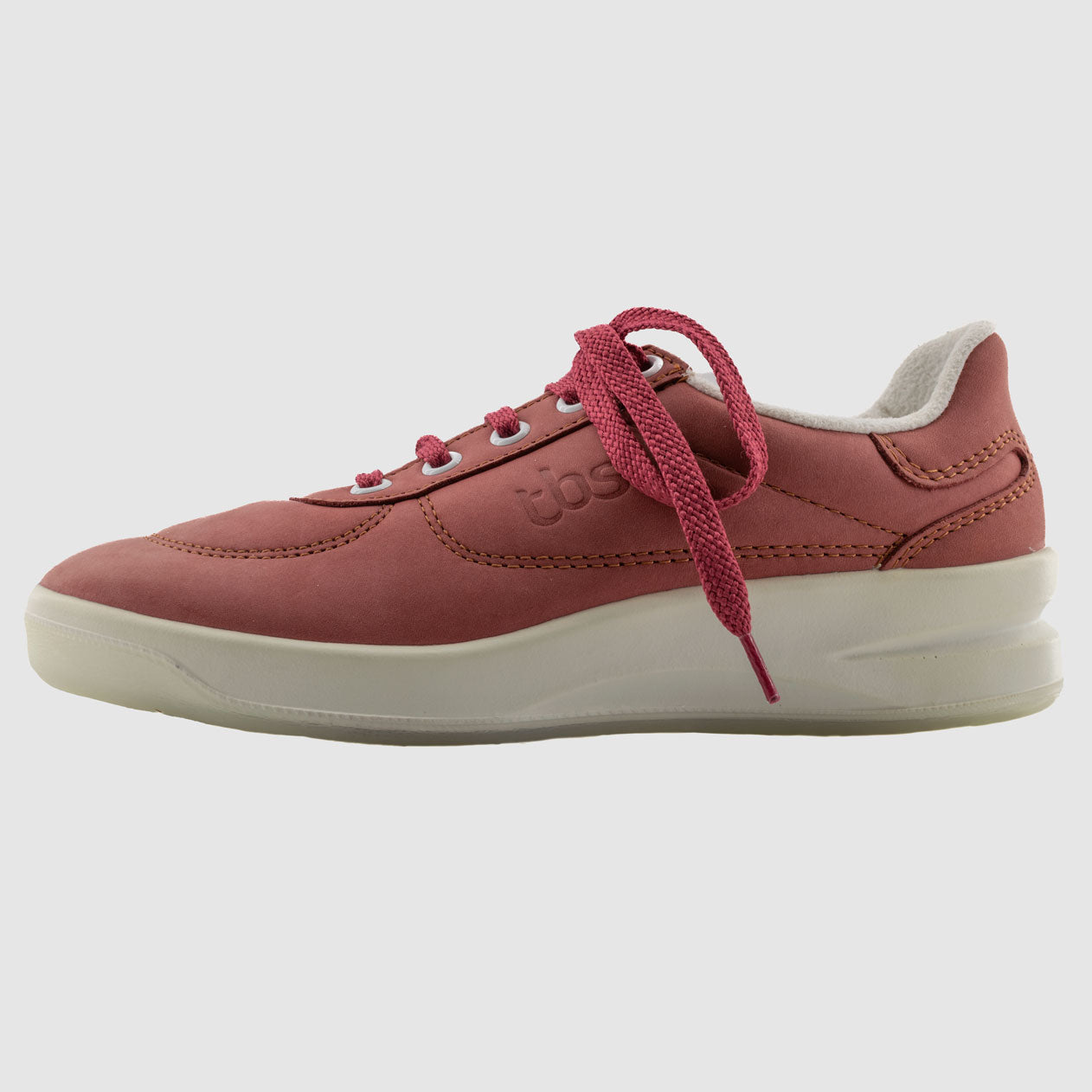 Destockage-Chaussure-Femme-tbs-brandy-rouge-nubuck-sport-Side