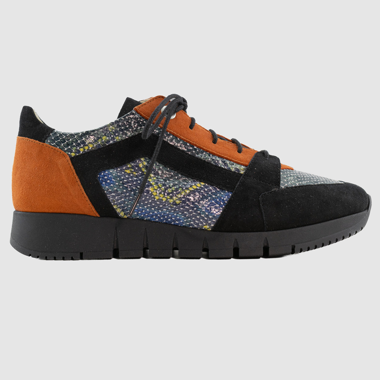 Boissy - VELIA Noir Multicolore Nubuck Cuir - Sport