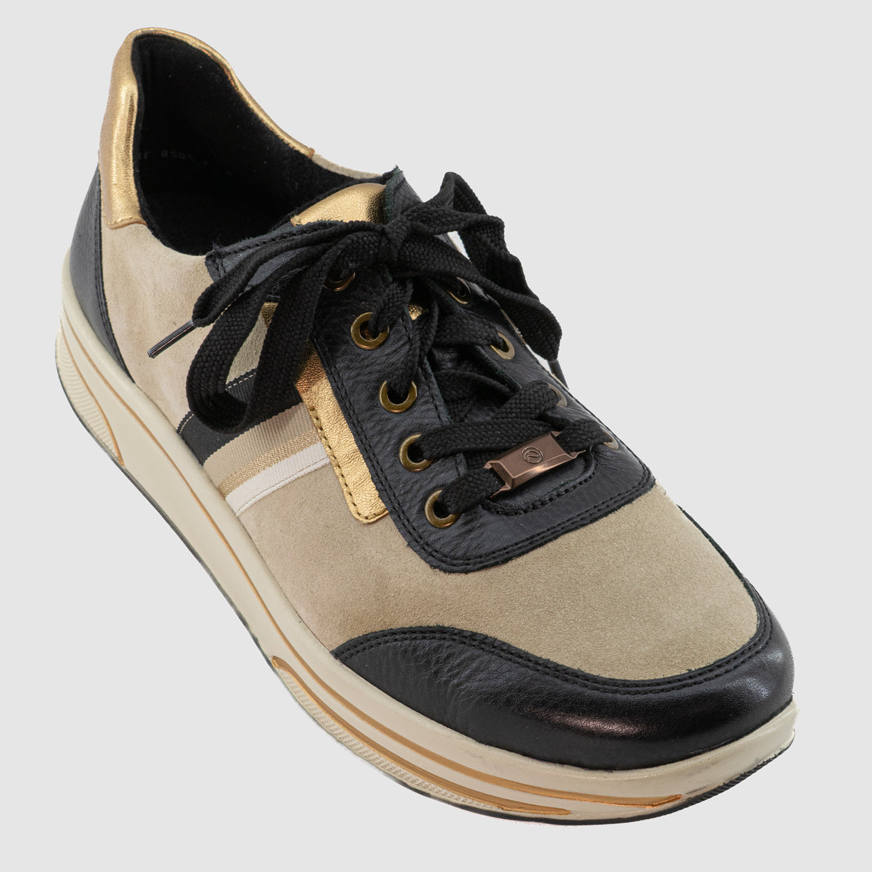 Ara - BARRAULT Beige Noir Nubuck Cuir - Sport