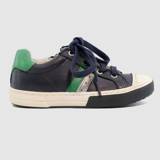 Chaussure-Enfant-Bellamy-USSAC-Marine-Vert-Cuir-Side