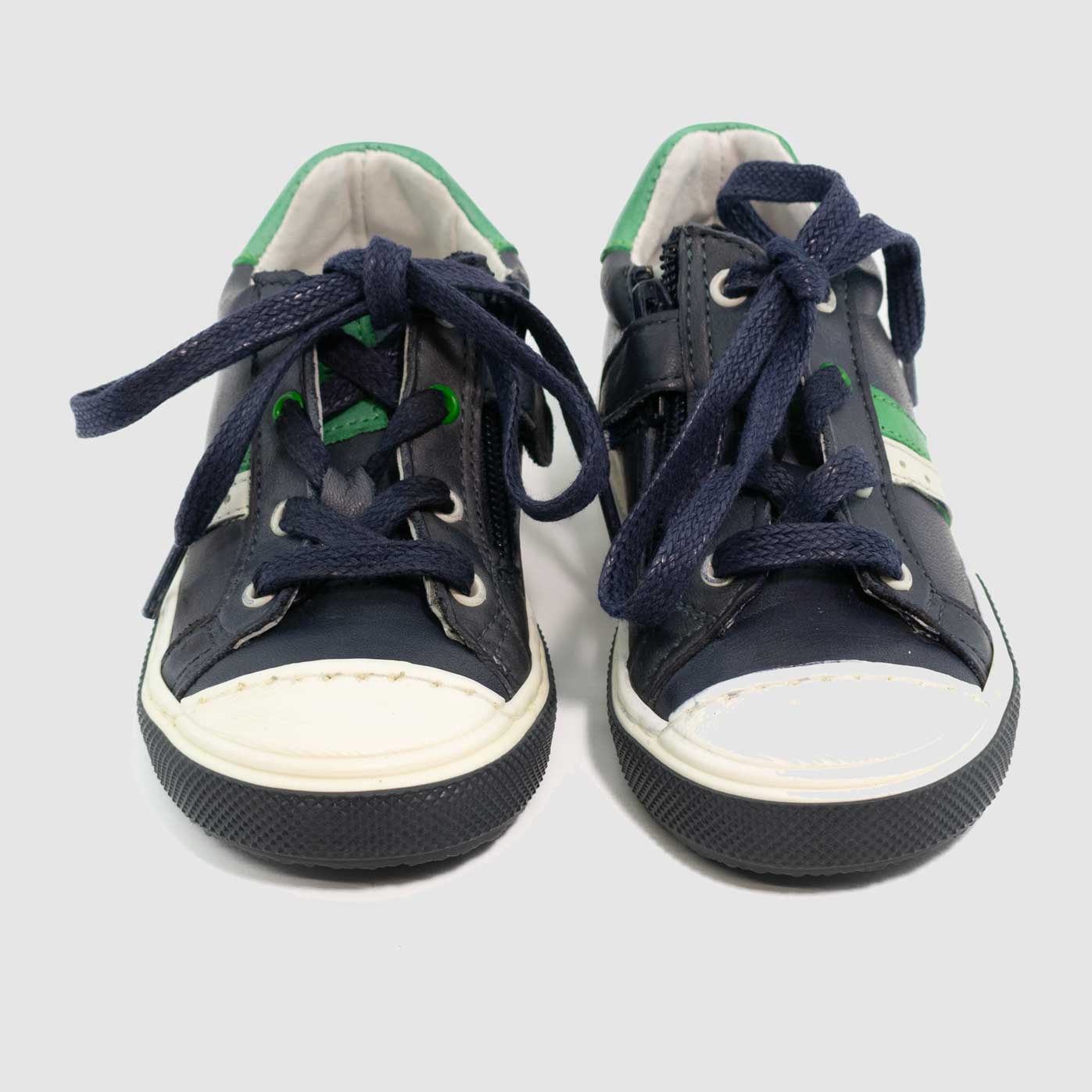 Chaussure-Enfant-Bellamy-USSAC-Marine-Vert-Cuir-Up