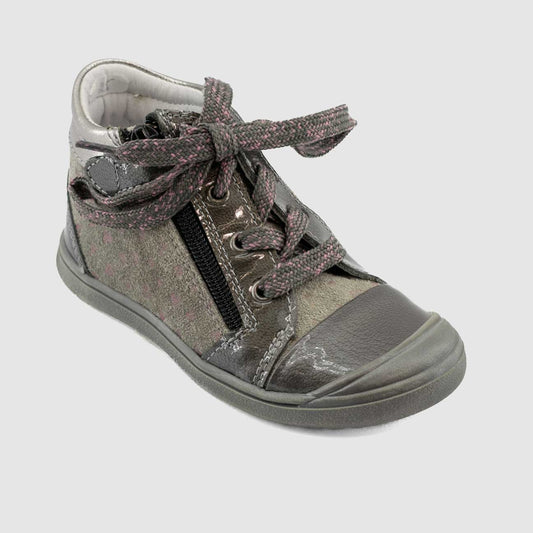 Chaussure-Enfant-Bellamy-VANDA-Gris-Cuir-Imprime-Bottillon