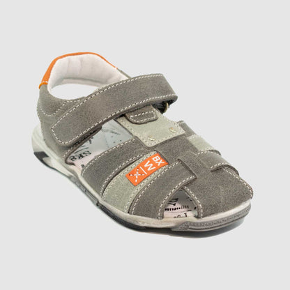 Chaussure-Enfant-Bopy-EGO-Gris-Cuir-Nu-Pied