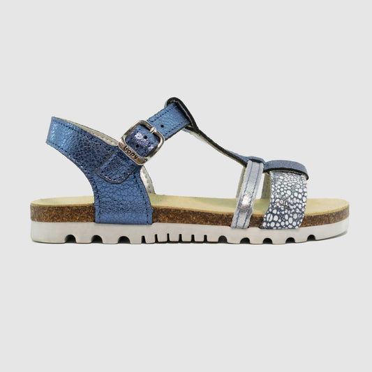 Chaussure-Enfant-Bopy-EMICARA-Bleu-Argent-Cuir-Nu-Pied-Side