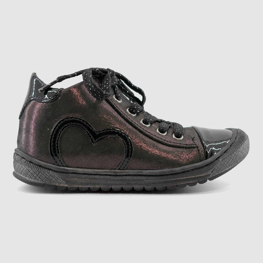 Chaussure-Enfant-Fille-Bellamy-COCO-Bordeaux-Cuir-Vernis-Imprime-Bottillon-Side