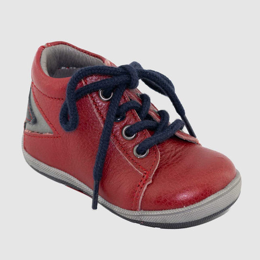 Chaussure-Enfant-Garcon-Bellamy-AKI-Rouge-Cuir-Bottillon