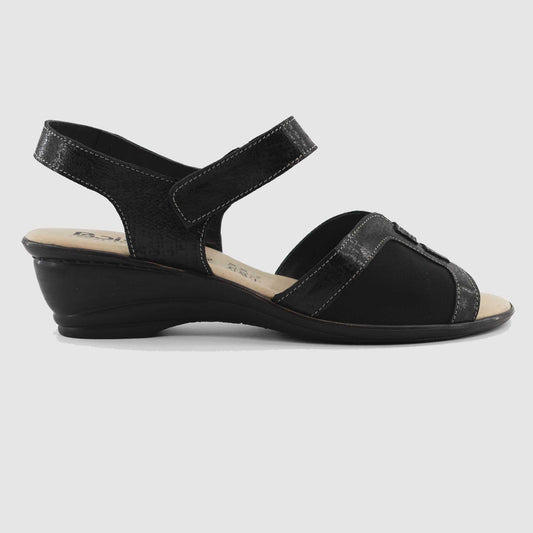 Chaussure-Femme-Boissy-IZMIR-Noir-Cuir-Strech-Nu-Pied-Side