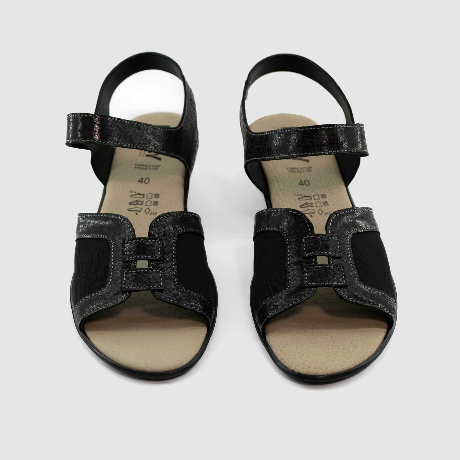 Chaussure-Femme-Boissy-IZMIR-Noir-Cuir-Strech-Nu-Pied-Up