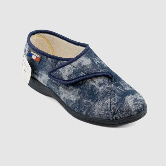 Chaussure-Femme-Calzacomodo-GATO-Bleu-Toile-Pantoufle