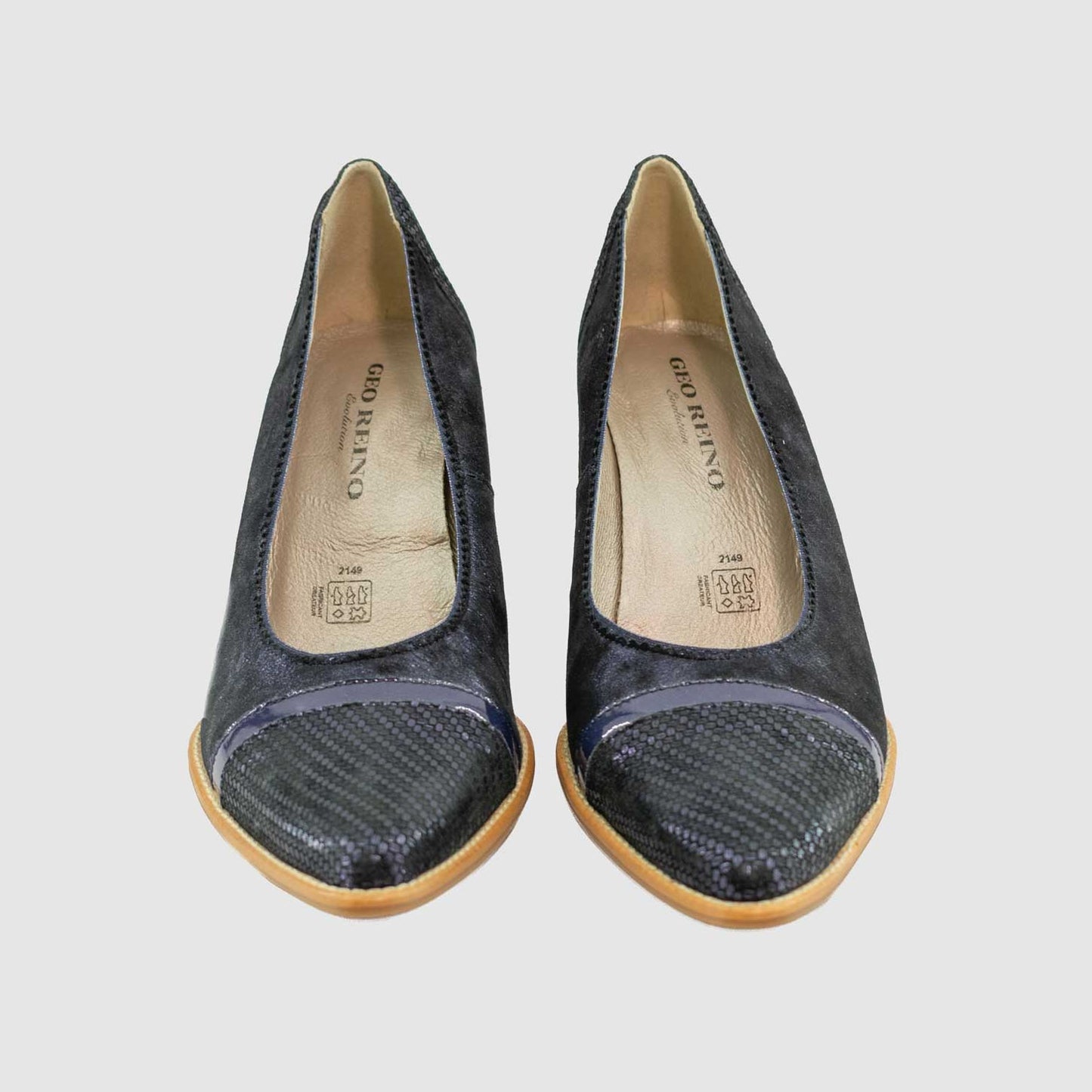 Chaussure-Femme-Colonnier-ALVATE-Marine-Cuir-Imprime-Escarpin-Up