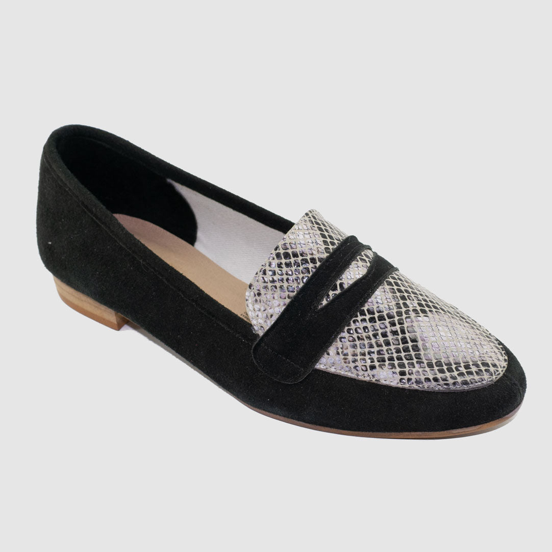 Chaussure-Femme-Colonnier-lapa-noir-argent-cuir-trotteur