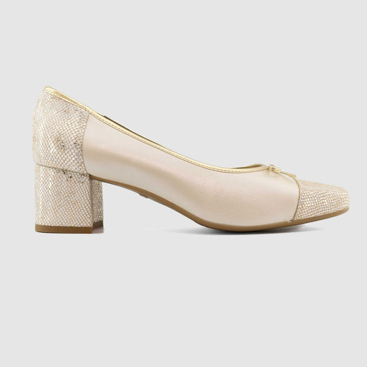 Chaussure-Femme-Dchicas-ZAMBAK-Beige-Or-Cuir-Imprime-Trotteur-Side