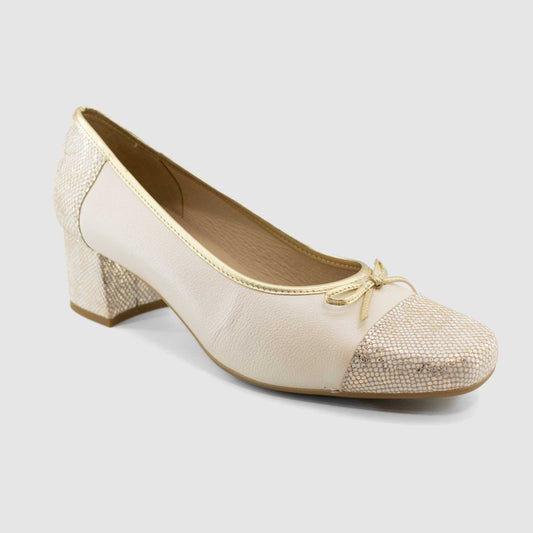 Chaussure-Femme-Dchicas-ZAMBAK-Beige-Or-Cuir-Imprime-Trotteur