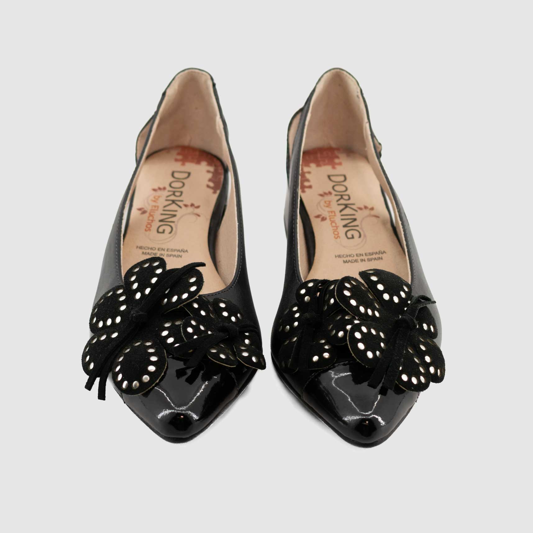 Chaussure-Femme-Dorking-KALMIE-Noir-Cuir-Vernis-Escarpin-Up