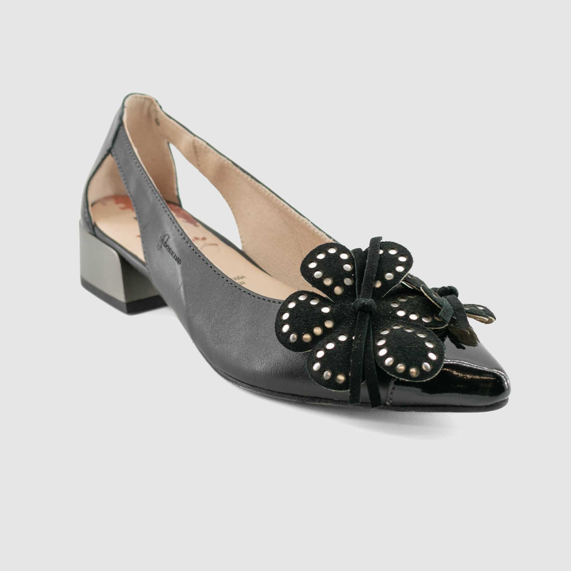 Chaussure-Femme-Dorking-KALMIE-Noir-Cuir-Vernis-Escarpin