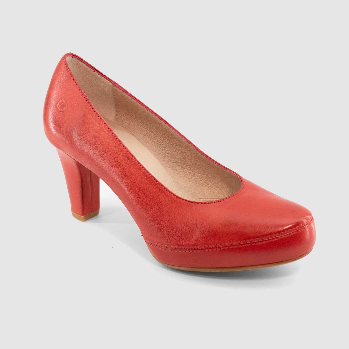 Chaussure-Femme-Dorking-ST-LUPIEN-Rouge-Cuir-Escarpin