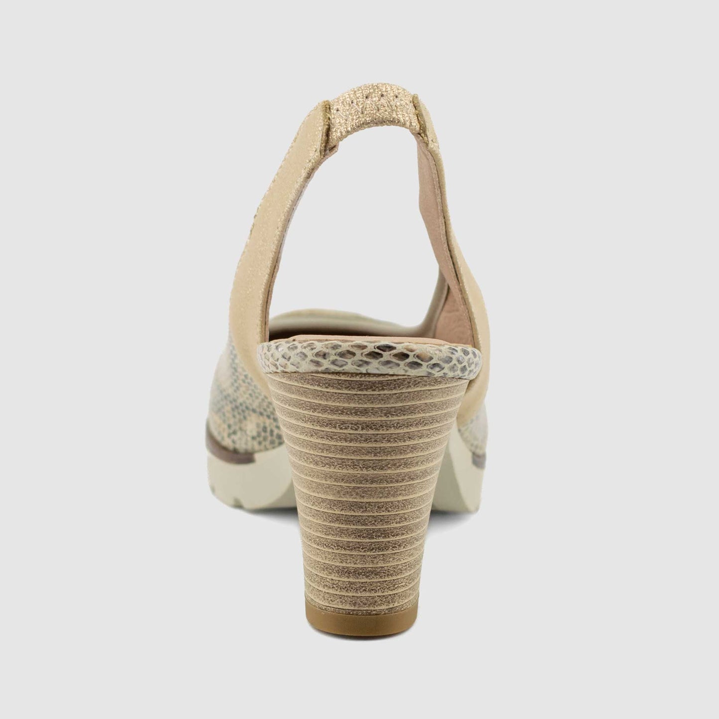Chaussure-Femme-Dorking-St-Savine-Taupe-Cuir-Imprime-Escarpin-Back