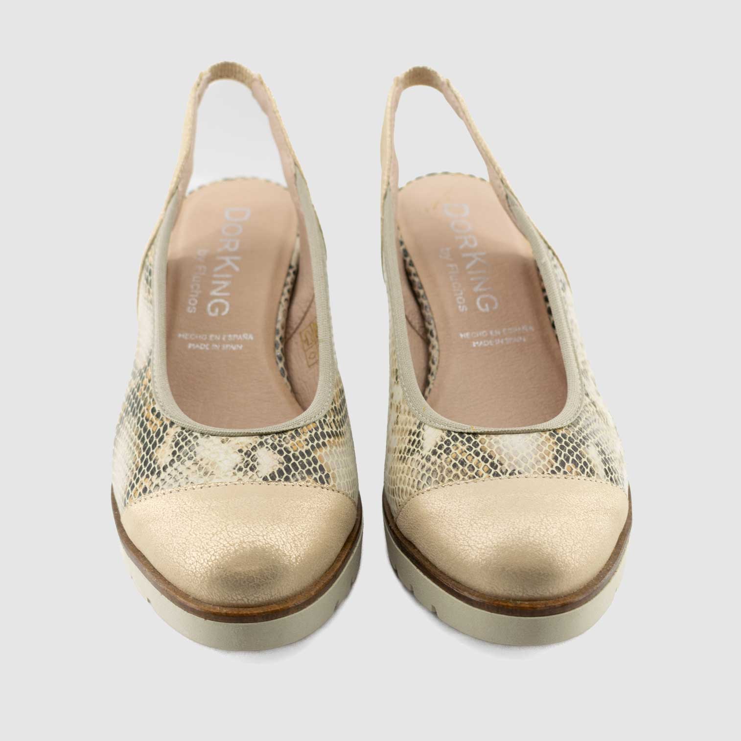 Chaussure-Femme-Dorking-St-Savine-Taupe-Cuir-Imprime-Escarpin-Up