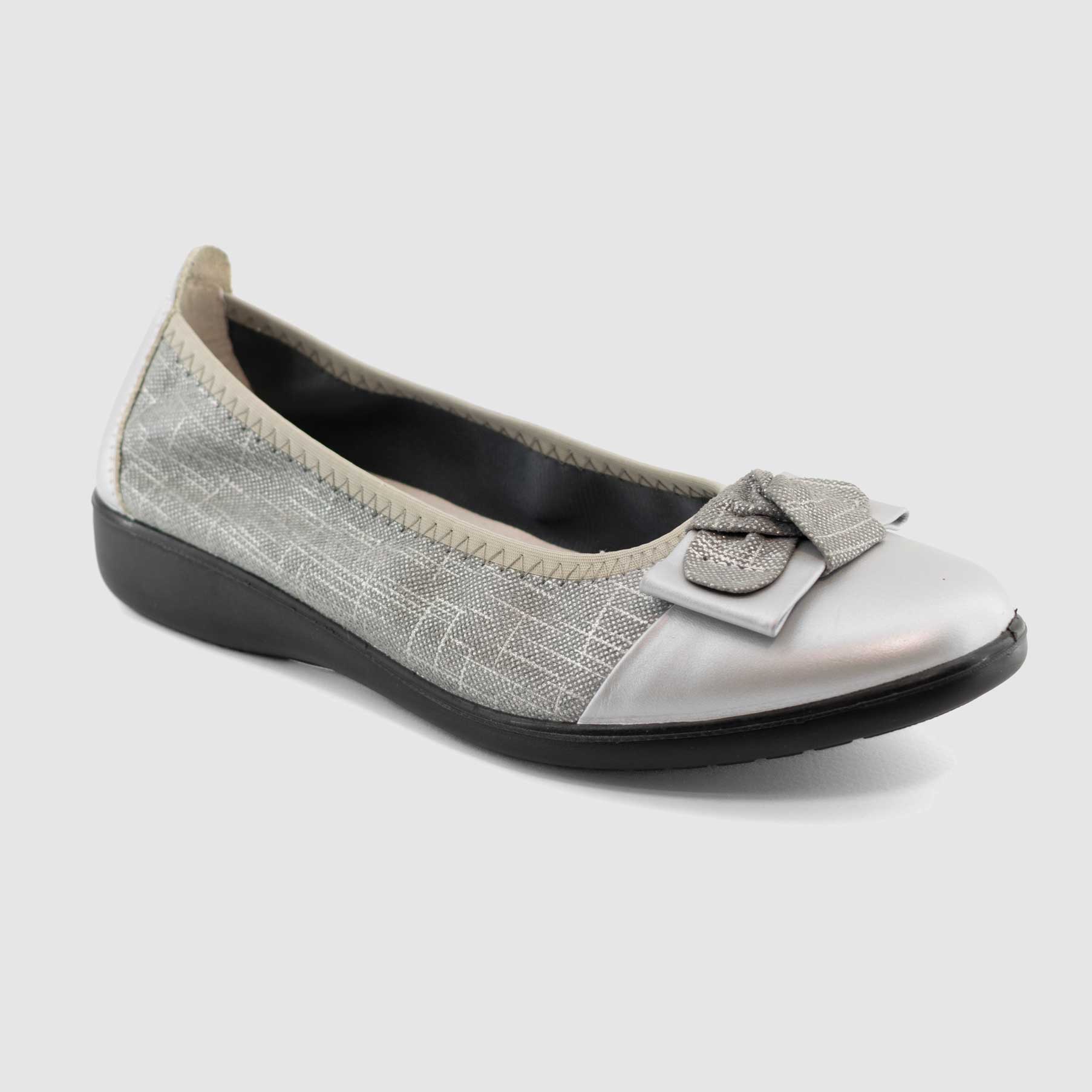 Chaussure-Femme-GEP-CAMELIA-Gris-Cuir-Ballerine