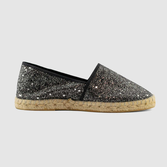 Chaussure-Femme-La-Maison-De-Lespadrille-GLIMMER-Noir-Argent-Toile-Espadrille-Side