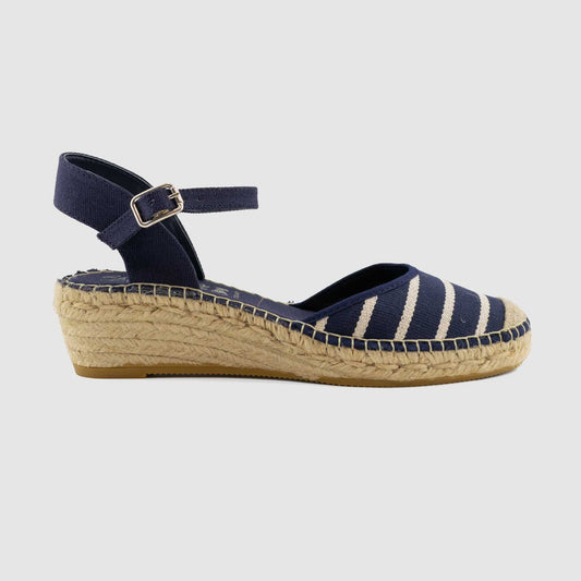 Chaussure-Femme-La-Maison-De-Lespadrille-MARIN-Marine-Blanc-Toile-Espadrille-Side