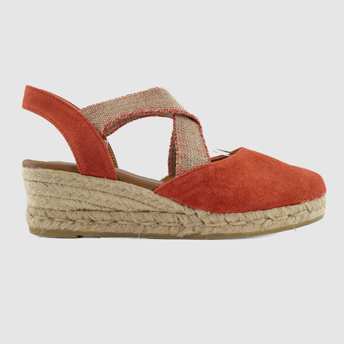 Chaussure-Femme-La-Maison-De-Lespadrille-ROMANGE-Rouge-Nubuck-Espadrille-Side