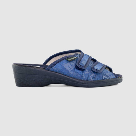 Chaussure-Femme-La-Vague-Plastigom-HERVE-Bleu-Toile-Fantasie-Pantoufle-Side