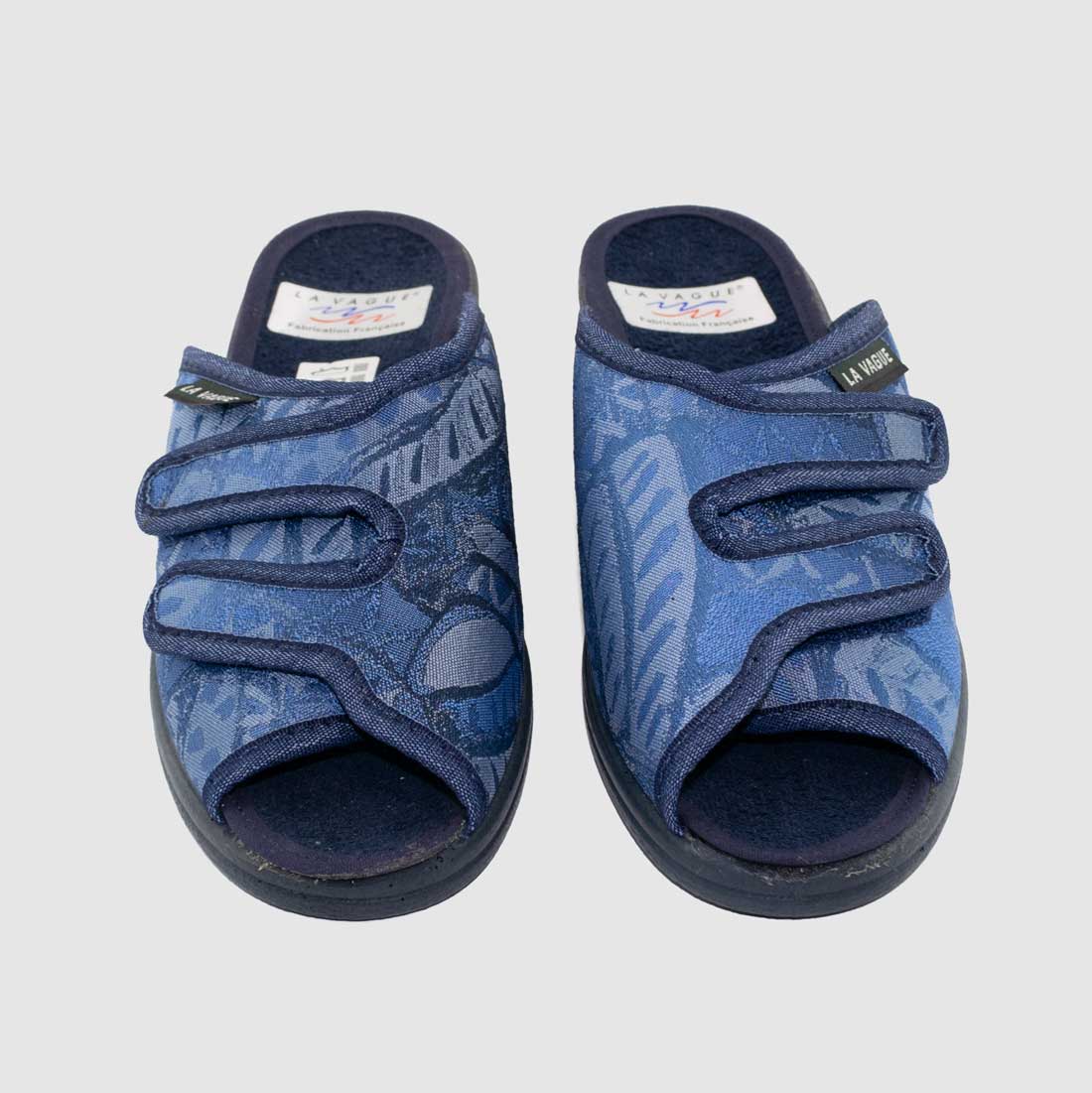 Chaussure-Femme-La-Vague-Plastigom-HERVE-Bleu-Toile-Fantasie-Pantoufle-Up