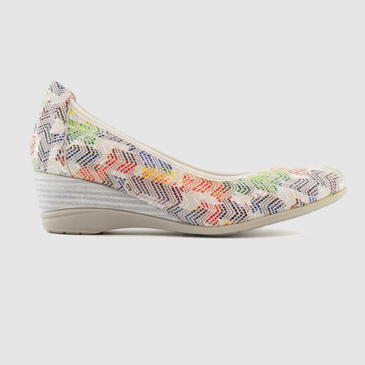 Chaussure-Femme-Metayer-CANET-Multicolore-Cuir-Imprime-Ballerine-side